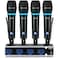 ZERFUN Rechargeable Wireless Microphone System 4 Channel Pro UHF Metal Handheld Wireless Mics Cordless for Church Karaoke Singing with Volume Control 4x50 FrequencyG8