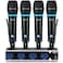 ZERFUN Rechargeable Wireless Microphone System 4 Channel Pro UHF Metal Handheld Wireless Mics Cordless for Church Karaoke Singing with Volume Control 4x50 FrequencyG8