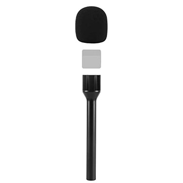 CaTeFo Microphone Interview Handle Interview GO Handheld Adapter with Foam for RODE Wireless GO DJI Mic DJI Mic2 and Other Wireless Transmitter with Cold Shoe StarRigS