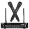 Boeska Wireless Microphone System 262ft Range UHF Dual Cordless Handheld Mic Set for Home Karaoke Singing Speech Party Meeting Church BlackNo Battery