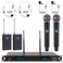 innopow 4Channel Wireless Microphone System Quad UHF Metal Cordless Mic 2 Handheld Mics 2 Bodypack Mics Long Distance150200Ft Fixed Frequency 16 Hours Use for Karaoke Singing Church