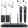 innopow 4Channel Wireless Microphone System Quad UHF Metal Cordless Mic 2 Handheld Mics 2 Bodypack Mics Long Distance150200Ft Fixed Frequency 16 Hours Use for Karaoke Singing Church
