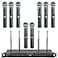 Phenyx Pro Wireless Microphone System 8Channel Wireless Mic w 8 Handheld Dynamic Microphones Auto Scan8x40 UHF Frequencies 328ft Range Mics for SingingChurch KaraokePTU60008H
