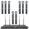Phenyx Pro Wireless Microphone System 8Channel Wireless Mic w 8 Handheld Dynamic Microphones Auto Scan8x40 UHF Frequencies 328ft Range Mics for SingingChurch KaraokePTU60008H
