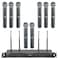 Phenyx Pro Wireless Microphone System 8Channel Wireless Mic w 8 Handheld Dynamic Microphones Auto Scan8x40 UHF Frequencies 328ft Range Mics for SingingChurch KaraokePTU60008H