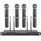 Phenyx Pro Wireless Microphone System Quad Channel Wireless Mic w 4x40 UHF Frequencies Auto Scan 328ft Long Range 4 Handheld Dynamic Microphone for Singing Church Karaoke PTU70004H