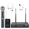 Phenyx Pro Wireless Microphone System Dual Channel 100 UHF Metal Receiver 328ft Range Auto Scan Cordless Handheld Bodypack Lapel Mic Combo for Karaoke Church Speech PTU711H1B