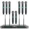 Phenyx Pro Wireless Microphone System 8Channel UHF Cordless Mic with Metal Handheld Wireless Mics Fixed Frequency Dynamic Microphone for KaraokeChurchSingingDJ260ft Range PTU40008H