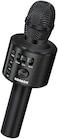 BONAOK Wireless Bluetooth Karaoke Microphone3in1 Portable Handheld Karaoke Mic Speaker Machine Home Party Birthday for All Smartphones Q37 Black
