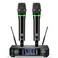 Bietrun Wireless Microphone Rechargeable Metal Dual UHF Cordless Dynamic Handheld Microphone System for Home Karaoke Meeting Party Church DJ WeddingUHF 240ft RangeReceiver with Bluetooth