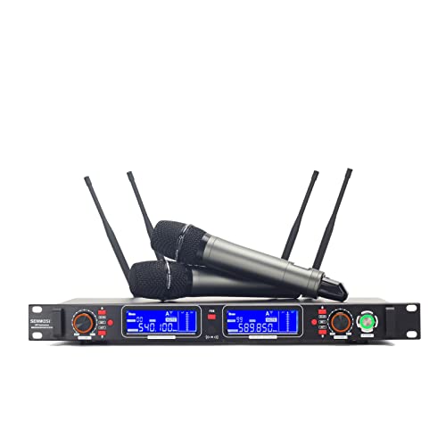 senwosi Senwosi Professional Wireless Microphone System Uhf Handheld Dual Cordless Mic uhf
