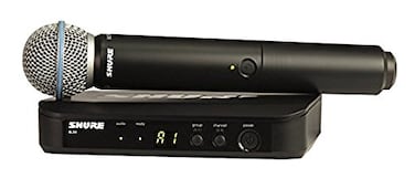 Shure BLX24B58 Handheld Audio System H10 Band 542572 MHz BLX4 Receiver BLX2B58 Handheld Transmitter with Beta 58A Supercardioid Capsule Up to 14 Hr Battery 300 ft Range