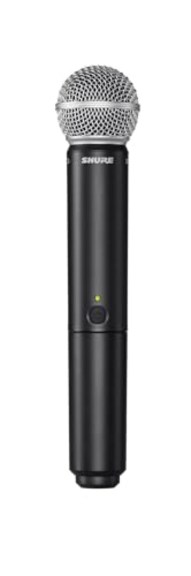 Shure BLX2SM58 Handheld Wireless Transmitter H10 Band 542572 MHz SM58 Cardioid Dynamic Capsule Up to 14 Hr Battery 300 ft Range Compatible with BLX Receivers