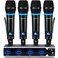 ZERFUN 4 Channel Rechargeable Wireless Microphone System Pro UHF Metal Handheld Wireless Microphones Cordless Mics for Karaoke Singing Church with VOL Control 4x50 Adjustable FrequencyG8