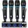 ZERFUN 4 Channel Rechargeable Wireless Microphone System Pro UHF Metal Handheld Wireless Microphones Cordless Mics for Karaoke Singing Church with VOL Control 4x50 Adjustable FrequencyG8