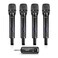 Sound Town 24GHz Rechargeable Wireless Microphone System with 4 x Handheld Mic 14 Mini Portable Receiver Builtin EQ Effects for Karaoke Events Church Meetings SWM01U4