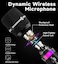 ECHOMUSSY Wireless Microphone Rechargeable Wireless Microphones with OnetoOne Chip Connection and LED Lights 40H Duration 200FT Range Receiving Less Latency Karaoke Microphone for Singing Speech Party