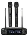 SGPRO Dual Wireless Microphone System Metal Handheld Mics Receiver Adjustable UHF Channels 520590 MHz Range Antenna Diversity Ideal for Professional Audio and Events
