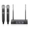 MELONARE Dual Channel Wireless Microphone System AutoScan Professional Cordless Dynamic Mic Set 260ft Range 2x100 UHF Metal Wireless Mic for Singing Karaoke Church Wedding DJ MWU202H