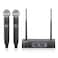 MELONARE Dual Channel Wireless Microphone System AutoScan Professional Cordless Dynamic Mic Set 260ft Range 2x100 UHF Metal Wireless Mic for Singing Karaoke Church Wedding DJ MWU202H