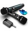 ECHOMUSSY Wireless Microphones Professional Dual Wireless Microphone with 240 ft Effective Range 3ms Transmission Rate Studio Grade Sound Pick Up Mic Head Metal Body Microphone for Singing Speech