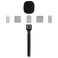 GEEKRIA for Creators Wireless Interview Microphone Adapter Mic GO Handheld Adaptor with Windscreen Microphone Handle Mount Compatible with DJI MIC 1 MIC 2 Rode Wireless GO II Black