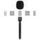 GEEKRIA for Creators Wireless Interview Microphone Adapter Mic GO Handheld Adaptor with Windscreen Microphone Handle Mount Compatible with DJI MIC 1 MIC 2 Rode Wireless GO II Black
