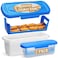 Flybok Batter Bowl with Lid 2Pack Fish Batter Shaker Better Breader Shaker Bowl with Breading Shaker Tray Batter Bowl with Lids Shaker for Frying Chicken Wings Fish Onion Rings Veggies