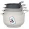 BoxedHome 4 Pack Nesting Mixing Bowl with Pour Spout and Handle BPA free Microwave Dishwasher SafeGrey 4 Pack with Handle