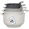 BoxedHome 4 Pack Nesting Mixing Bowl with Pour Spout and Handle BPA free Microwave Dishwasher SafeGrey 4 Pack with Handle