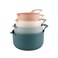 COOK WITH COLOR Nesting Plastic Mixing Bowl Set with Pour Spouts and Handles Teal and Pink 4 Piece NonSlip