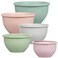 Greentainer Plastic Mixing Bowls with Lids Set for Kitchen 5 Set Nesting Bowls for Mixing Baking Prepping Cooking and Serving Food Mixing Bowls Dishwasher Microwave Safe