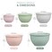 Greentainer Plastic Mixing Bowls with Lids Set for Kitchen 5 Set Nesting Bowls for Mixing Baking Prepping Cooking and Serving Food Mixing Bowls Dishwasher Microwave Safe