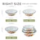 STP GOODS Enamel Bowl Set of 3 pcs Enamel Serving Bowls Enameled Steel Mixing Bowls for Cooking Prepping Kitchen Fruit Salad Bowl Dishwasher Safe Spring Bouquet