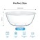 Quald 47 Qt Extra Large Glass Mixing Bowls Clear Glass Salad Cooking Bowls for Kitchen Salad Bread Storage