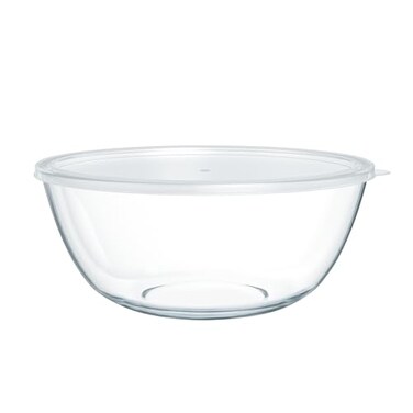 Quald 47 Qt Extra Large Glass Mixing Bowls Clear Glass Salad Cooking Bowls for Kitchen Salad Bread Storage