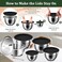 Nicdiet Mixing Bowls with Lids Set 16PCS Stainless Steel Mixing BowlsNesting Storage Bowls for Kitchen with Mixing Bowl Colander Strainer Grater Metal Salad Bowl for Kitchen Gadgets Black