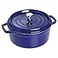 Staub Cast Iron 4qt Round Cocotte Dark Blue
