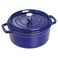 Staub Cast Iron 4qt Round Cocotte Dark Blue
