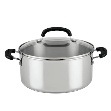 Farberware Brilliance Dutch Oven Pot with Lid 5 Quart Stainless Steel