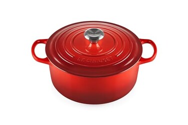 Le Creuset Enameled Cast Iron Signature Round Dutch Oven 55 qt Cerise