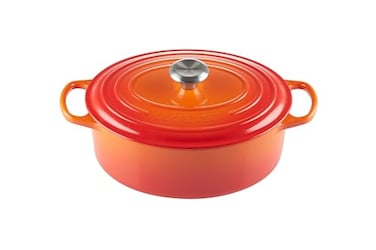 Le Creuset Enameled Cast Iron Signature Oval Dutch Oven 5 qt Flame