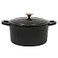 Crock-Pot Crock Pot Artisan 7Quart Round Cast Iron Dutch Oven with Lid Black Enamel Finish Gold Knob Durable HeavyDuty Cookware for Slow Cooking Baking and Roasting
