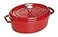 Staub La Cocotte Oval 40509866 Pico Cocotte Oval Cherry 122 inches 31 cm Large TwoHanded Cast Enameled Pot Induction Compatible