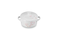 Le Creuset Mon Coeur Collection Stoneware Classic Round Mini Cocotte 8 Oz White with Hearts