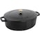Staub Cast Iron 625qt Shallow Oval Dutch Oven Black