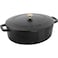 Staub Cast Iron 625qt Shallow Oval Dutch Oven Black