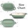 ROSSALLINI Signature Enameled Cast Iron Sourdough Bread Oven NonStick with Tight Fitting Lid for Perfect Baking and Bread Making 2QT Oval Oven With Lid Ocean Blue