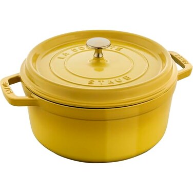 Staub Cast Iron 4qt Round Dutch Oven Citron