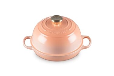 Le Creuset Enameled Cast Iron Signature Round Bread Oven 95 inch Peche